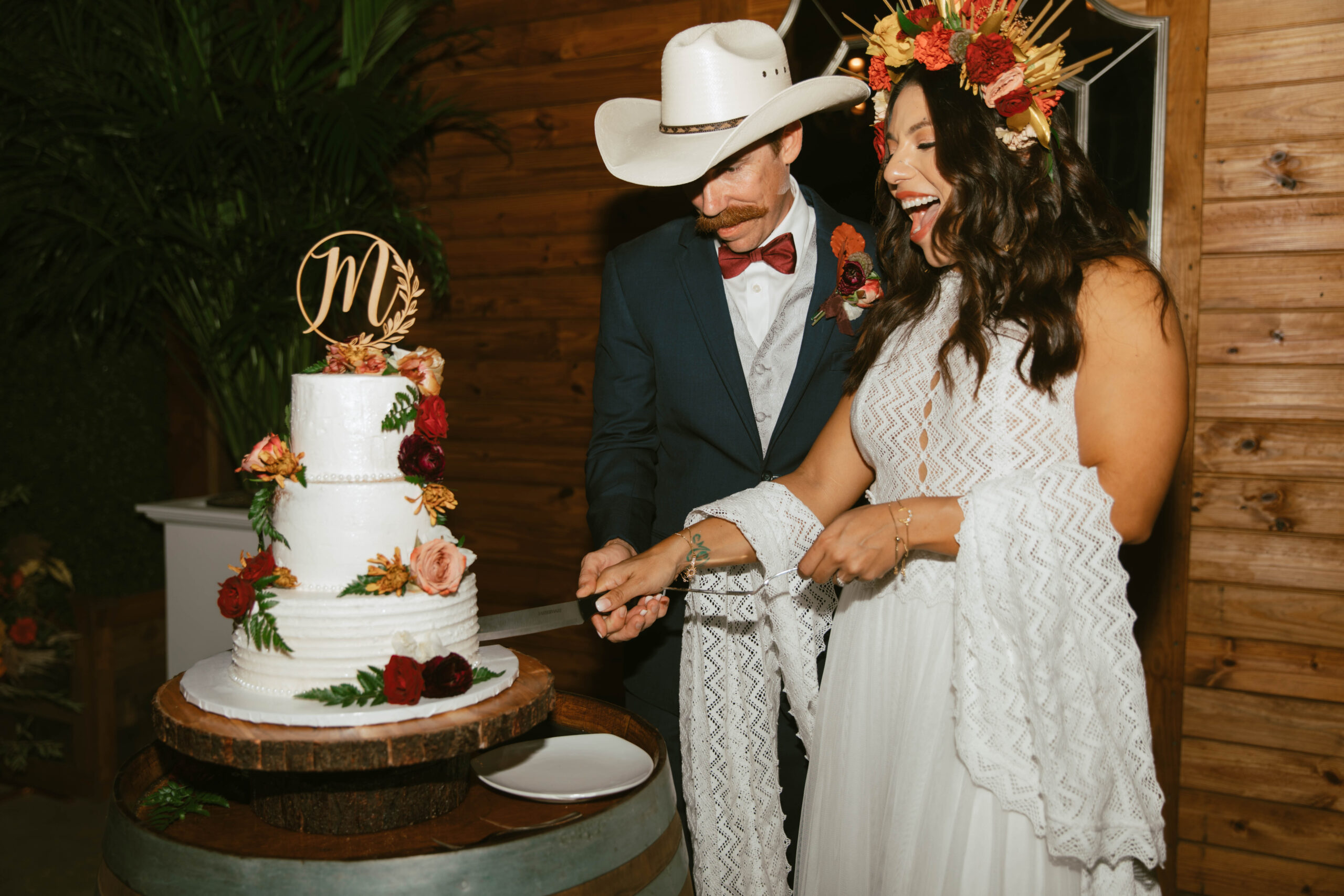 Cake-Cutting-BLB-Western-BLB-Hacienda-Wedding