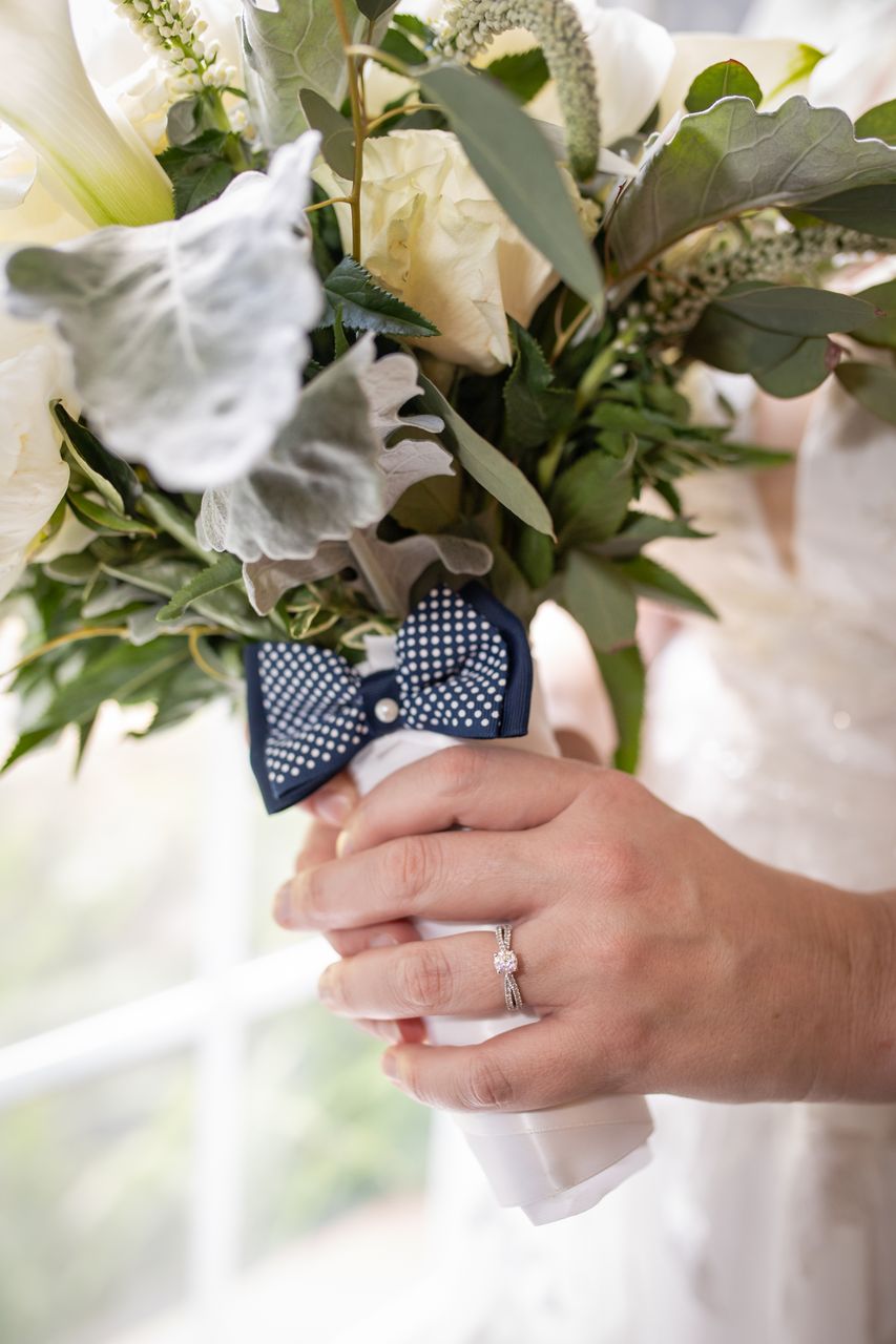 Brides-Late-Fathers-Bowtie-On-Bouquet-Special-Tribute 