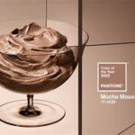 The Pantone COlor of the Year 2025- Mocha Mousse in a glass cup